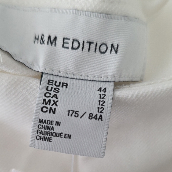 Women's H&M White Pants with Silver Accents - Picture 5 of 8